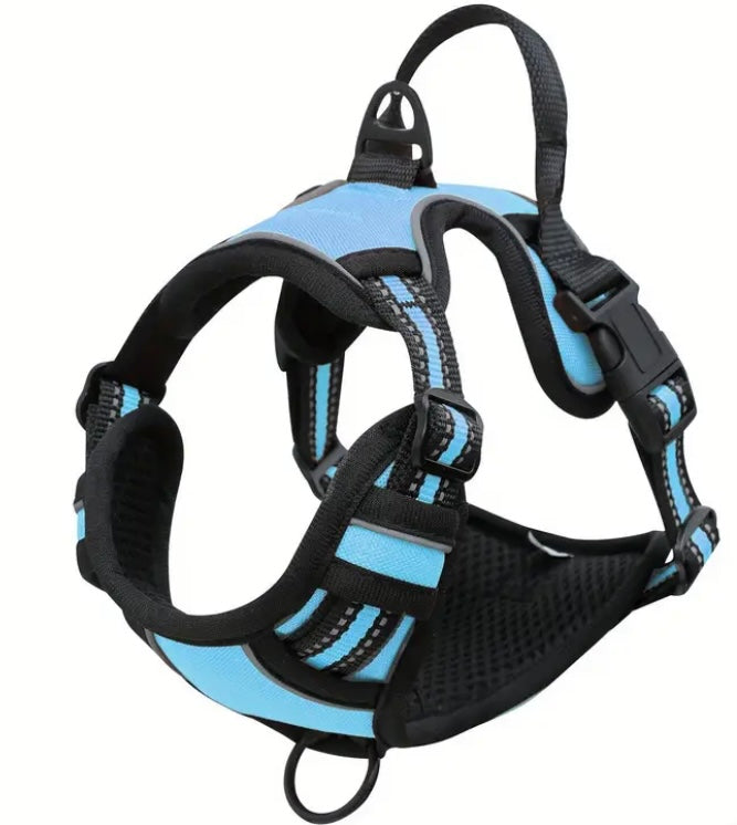 1pc harnais réfléchissant anti-traction pour chiens de taille moyenne et grande-promenade facile et matériau oxford durable