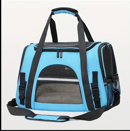 1pc Transporteur pour animaux de compagnie portable en tissu Oxford - Conçu pour les chats et les petits chiens, sac de voyage respirant et confortable avec plusieurs compartiments, sac de transport respirant | Transporteur pour animaux de compagnie éléga