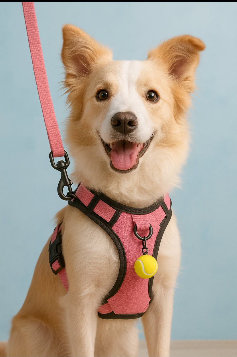1pc harnais réfléchissant anti-traction pour chiens de taille moyenne et grande-promenade facile et matériau oxford durable