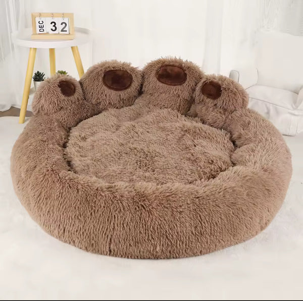 Lit pour chien et chat, canapé en forme de patte d'ours mignon, confortable et confortable, lits de couchage pour petits, moyens et grands, coussin doux et moelleux pour chien